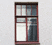 Двойное окно с фрамугой и с переплётом в старом фонде