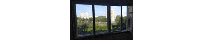Четырехстворчатое окно шириной 2600 в доме 600 серии в Корабле.