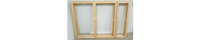 Фотография трёхстворчатого окна со стеклопакетами для установки в квартире, в Хрущёвке