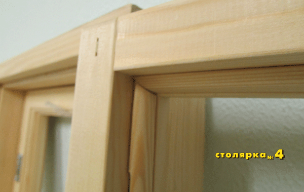 Внутренняя рама, со стороны помещения, сделана с увеличенной выборкой для установки стеклопакета 4-10-4