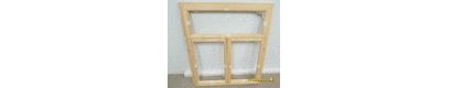 Фотография деревянного окна двустворчатого с фрамугой