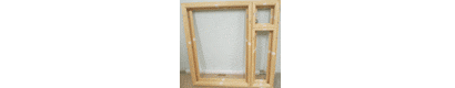 Фотография деревянного окна двухстворчатого с форточкой