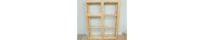 Фотография двойного оконного блока с верандной расстекловкой и форточкой