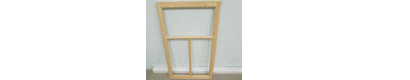 Фото рамы с т-образным переплётом, напоминающим окно с фрамугой